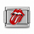Rolling Stones charm on a white background