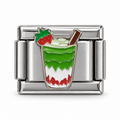 Strawberry Matcha charm on a white background