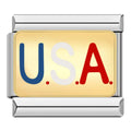 USA — Silver Italian bracelet charm